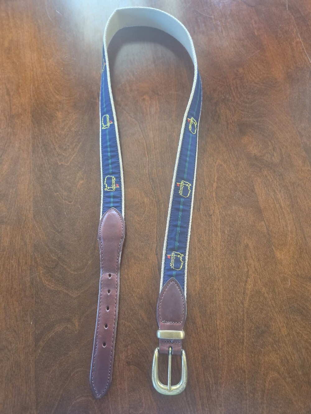 Masters Canvas Golf Belt With Leather Trim